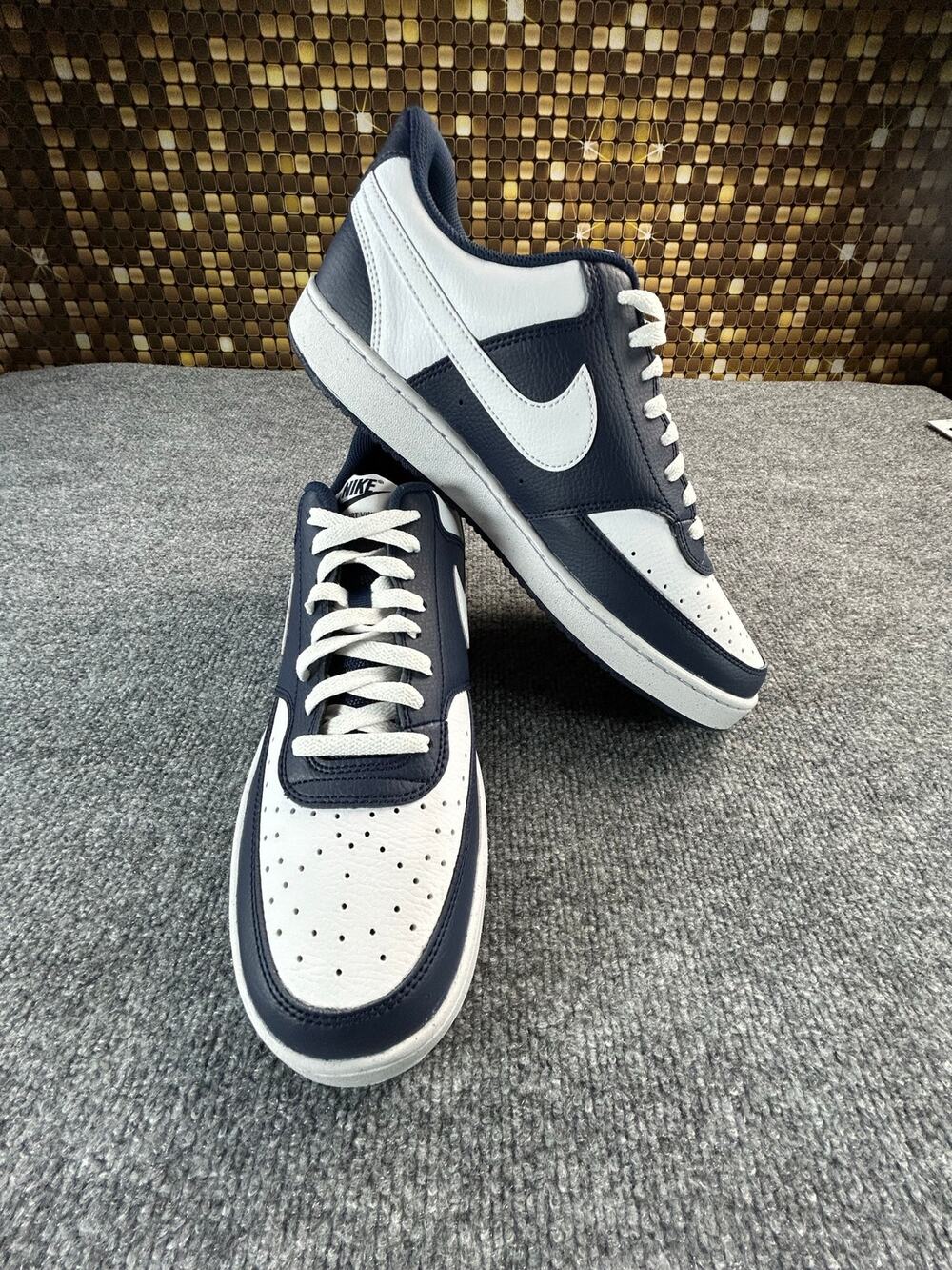Nike Court Vision Low Midnight Navy White Sneakers Men's Size 12